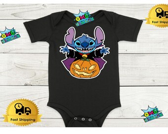 Stitch Halloween Onesie, Stitch Onesie, Disney boy shirt, disney girl shirt, Disney Stitch shirt,Disney kids shirt, Toddler Disney shirt