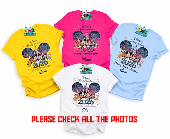 Disney Family Vacation Shirt 2026, Matching Disney Trip Shirts, Family Disney Vacation Tee, Magic Kingdom Outfit, Mickey Minnie Disney Shirt