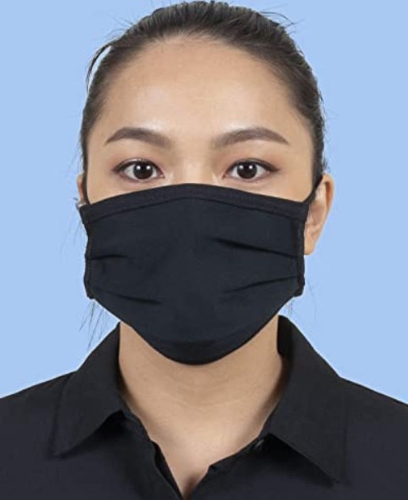 Plain Black Face Mask Plain Face Mask Cotton Face Mask Etsy