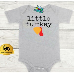 Little Turkey Onesie, Thanksgiving Bodysuit, Thanksgiving onesie, Thanksgiving toddler shirt, Thanksgiving, Thanksgiving kids shirt,