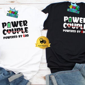 Hubby and Wife Shirt,Power Couple Powered shirt, Couples T-Shirt ,Engagement Shirt,His and Hers shirt,Husband And Wife Shirts, Couples shirt