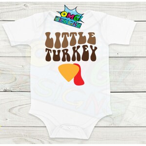 Little Turkey Onesie, Thanksgiving Bodysuit, Thanksgiving onesie, Thanksgiving toddler shirt, Thanksgiving, Thanksgiving kids shirt,