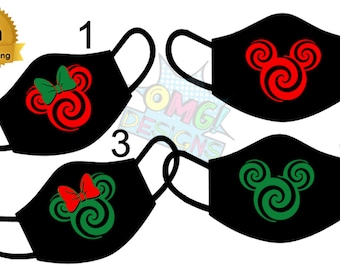 Disney Face Mask, Mickey Face Mask, Minnie Face Mask, Custom Face Mask, Cotton Face Mask, Disney Mask, Disney Christmas Face mask, Christmas