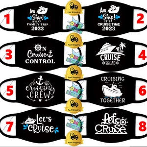 Cruise Face Mask, On Cruise Control Face Mask, Cruise Mask, Carnival Cruise Line, Royal Caribbean Cruise, Norwegian Cruise Line, Face Masks,