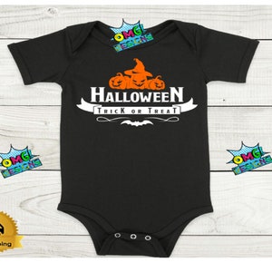 Halloween Toddler Shirt, Trick or treat shirt, My first halloween onesie,cute fall bodysuit,halloween onesie,retro halloween,First halloween