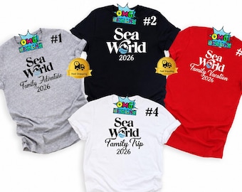 SeaWorld Shirt 2026, Family Trip Tee with Custom Design Options