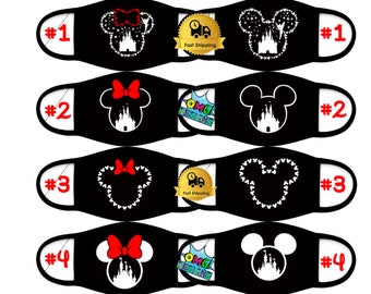 Disney Castle Face Mask, Disney Face Mask, Disney Christmas Face Mask, Cotton Face Mask, Adult Face Mask, Disneyworld Face mask, Face Mask
