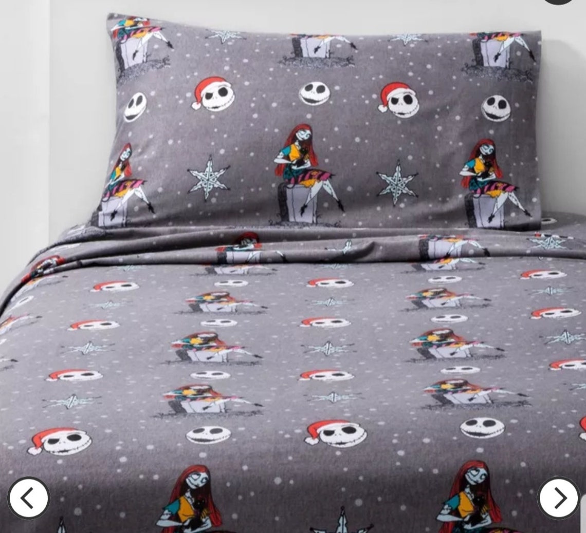 Twin Set Nightmare Before Christmas Flannel Sheets Etsy