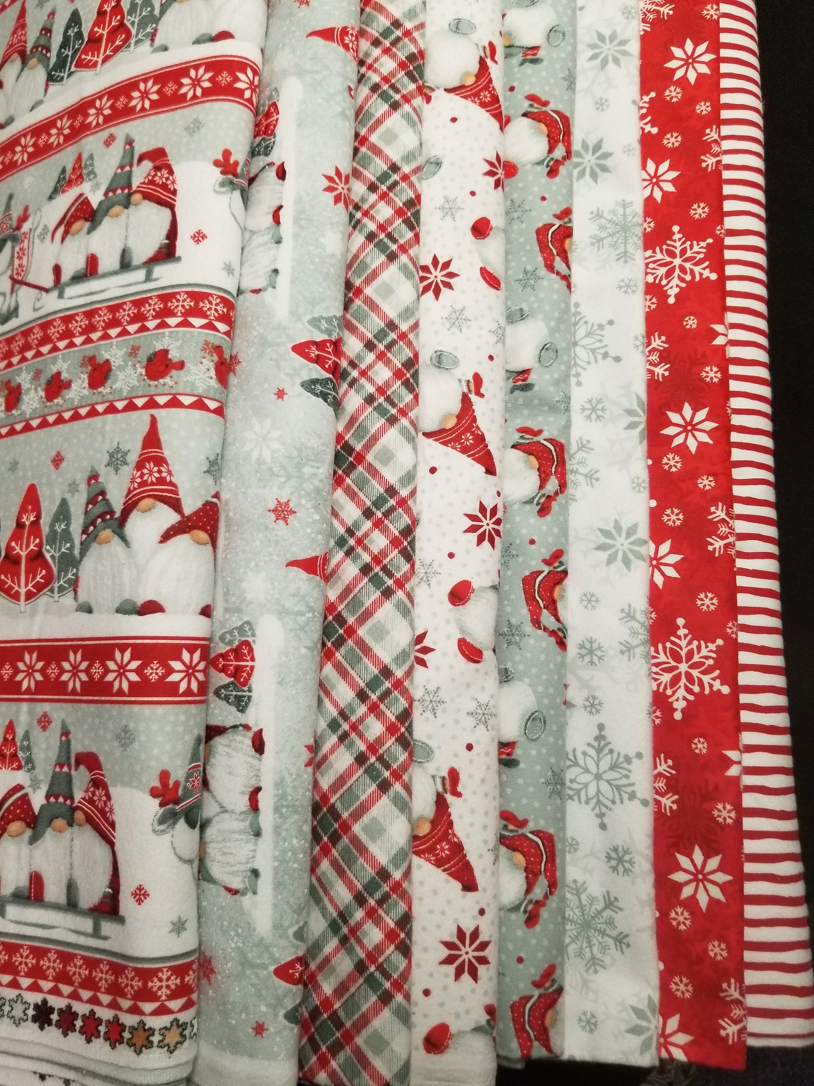 Winter Whimsy Gnome Flannel Quilt Kit Etsy