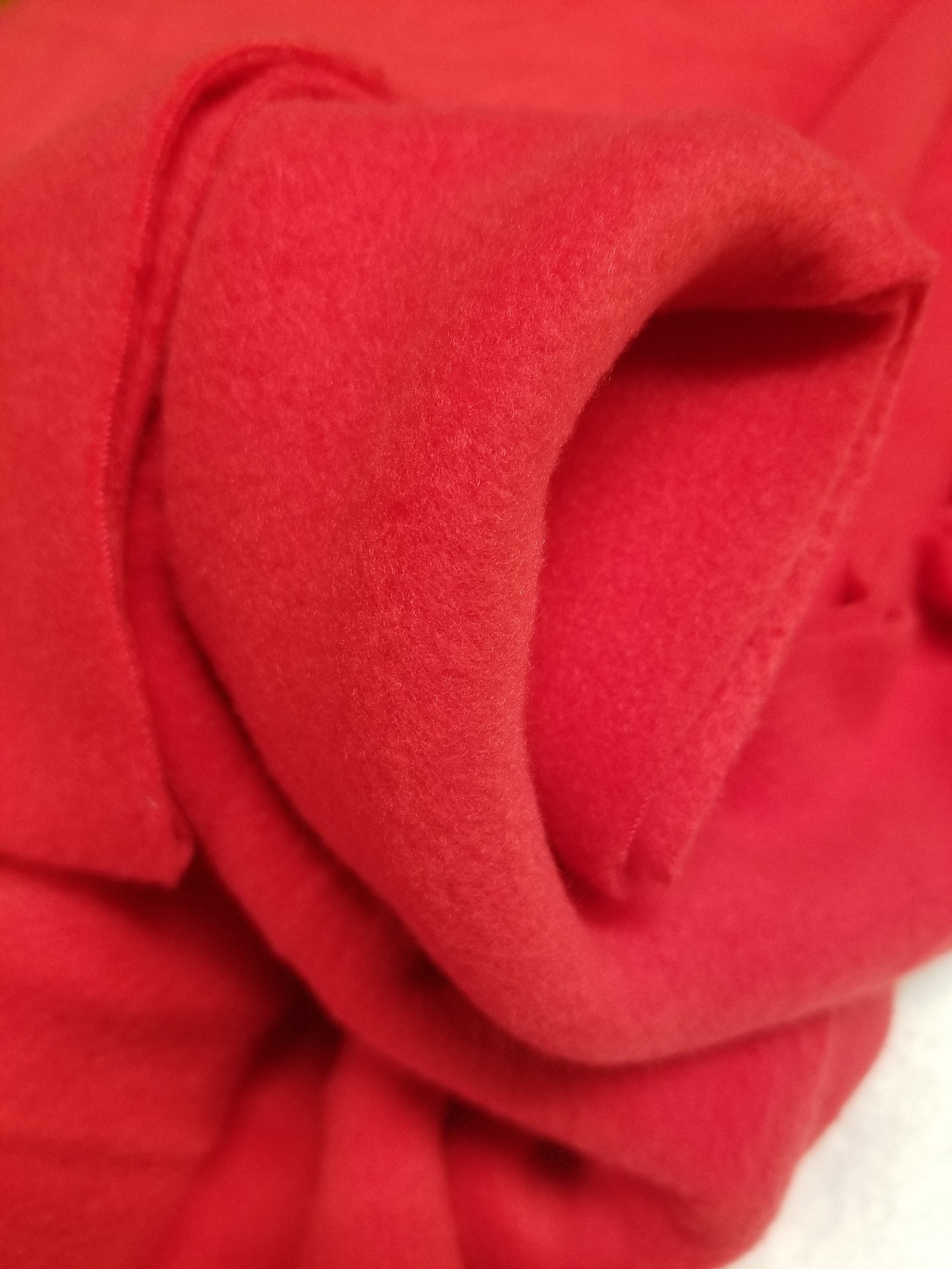 Anti pill Red Fleece sold BTY Etsy