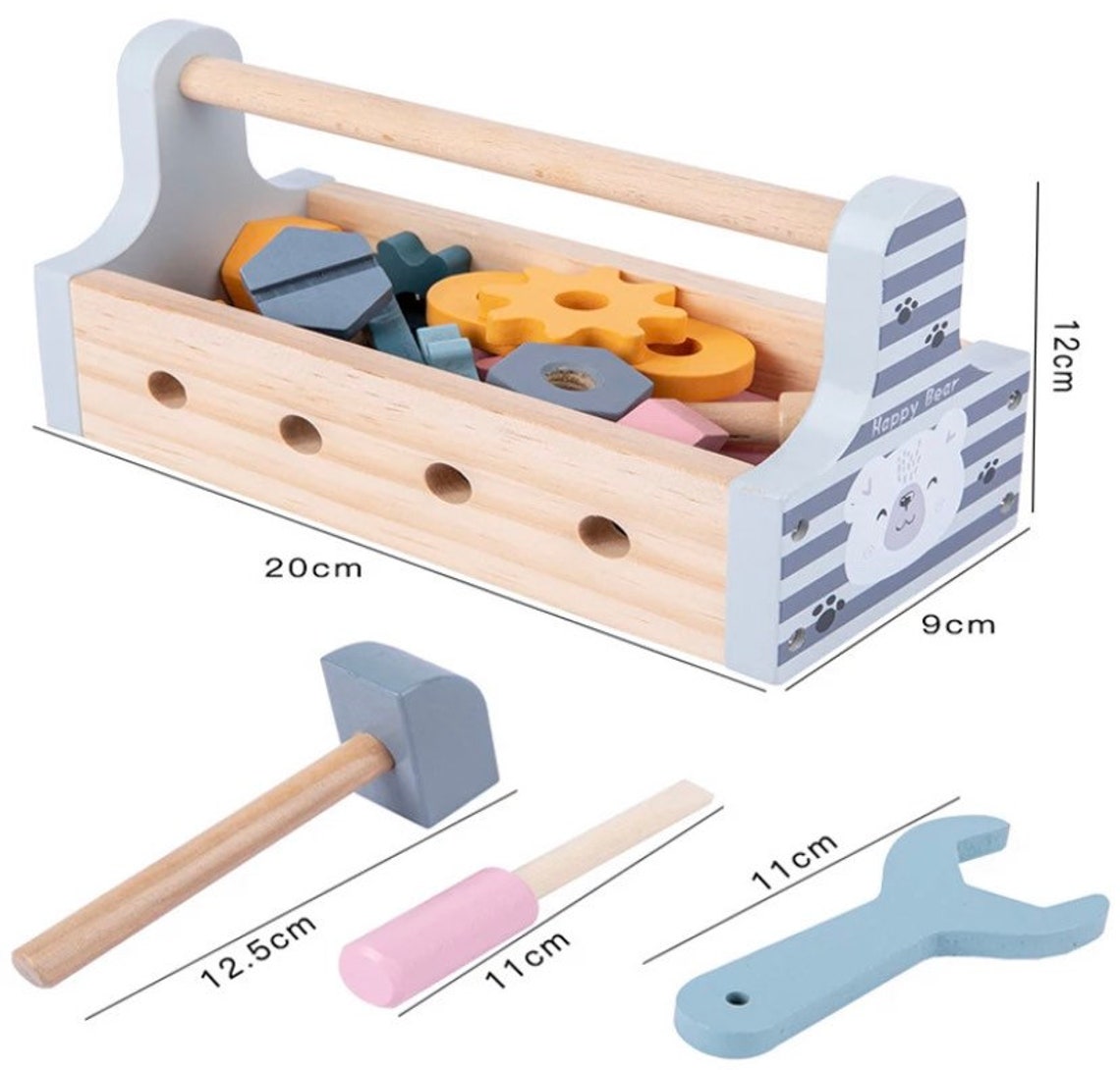 Childrens Toolbox Baby Montessori Wooden Early Education Etsy