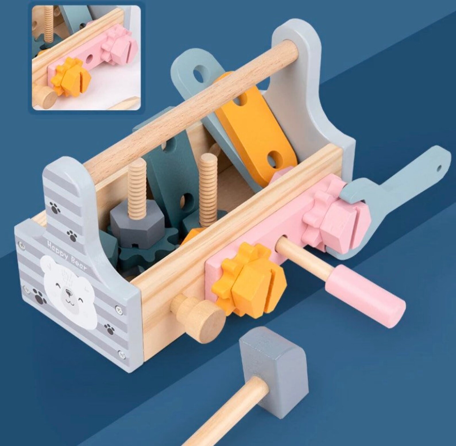 Childrens Toolbox Baby Montessori Wooden Early Education Etsy