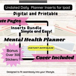 Digital Life Planner Goodnotes, Goal Planner, Vision Board, Digital Stickers, ADHD,Undated iPad Planner, 2023 2024, Digital Journal Template