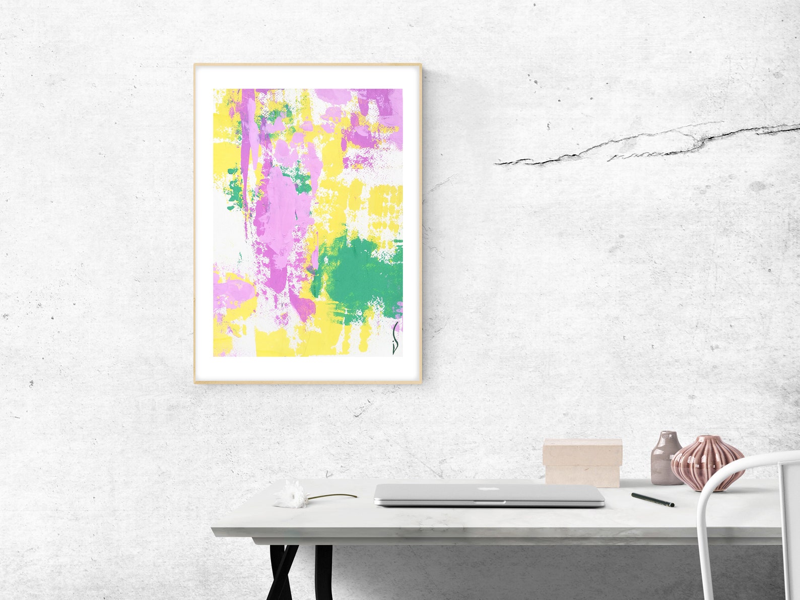 Original abstract painting in pastel colors Wall art Etsy