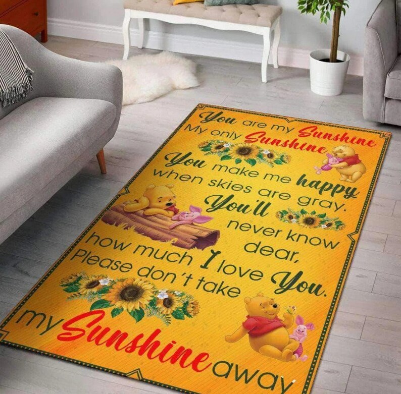 Winnie The Pooh Rugs You Are My Sunshine Area Rugs Etsy