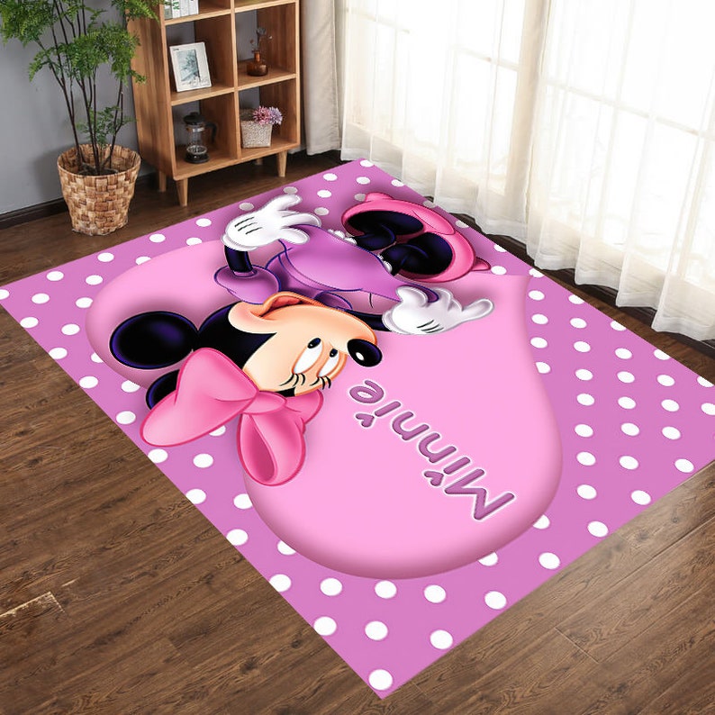 Minnie Mouse Area Rug Disney Minnie Mouse Walt Disney Etsy