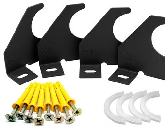 4X Universal Designer Radiator Brackets (Anthracite) With Free Fixing Kit
