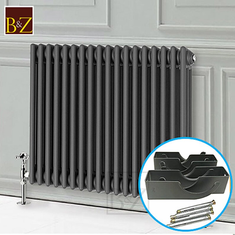 B&Z Dual Arm Traditional Column Radiator Brackets With Free Screws
