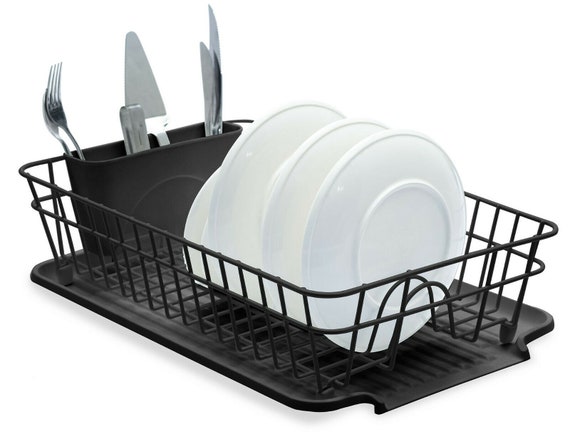 B&Z Dish Drainer Rack, Over the Sink Plate Organizer Extra Deep 4 Unique  Colors Sturdy Rust Proof Spacious Deep Plate Holders 