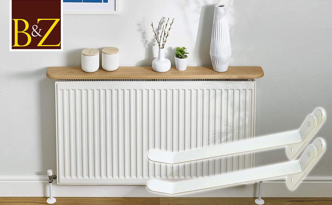 B&Z Energy Saving Radiator Shelf Brackets in White for Etsy UK