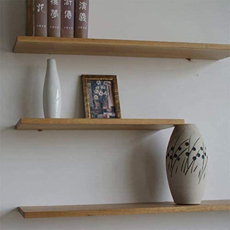 B&Z Heavy Duty Long Concealed Invisible Hidden Floating Shelf Brackets Support For Heavy Wooden Oak Mantle Timber Scaffold Board Shelf image 6