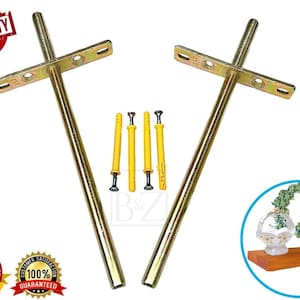 B&Z Heavy Duty Long Concealed Invisible Hidden Floating Shelf Brackets Support For Heavy Wooden Oak Mantle Timber Scaffold Board Shelf image 2