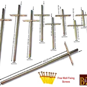 B&Z Heavy Duty Long Concealed Invisible Hidden Floating Shelf Brackets Support For Heavy Wooden Oak Mantle Timber Scaffold Board Shelf image 1