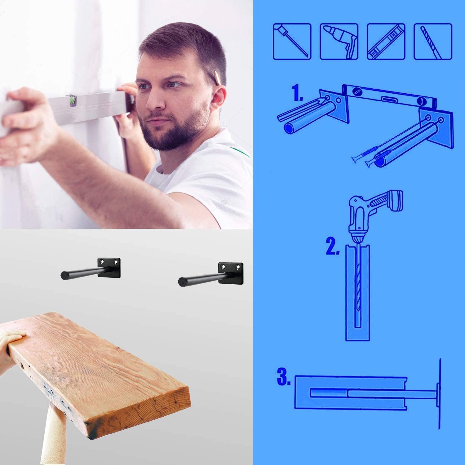 Concealed Shelf Brackets, Heavy Duty Floating Shelf Brackets, Scaffold