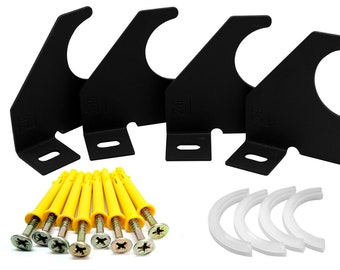 B&Z Universal Vertical Designer Radiator Wall Mount Shelf Supports Brackets With Free Fixing Kit - Available in 5 Colours and size