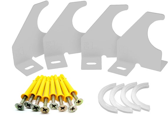 Soportes de montaje en pared del radiador Universal Designer blanco con kit  de fijación gratuito juego de 4 -  España