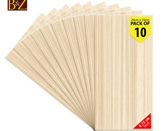 B&Z Paulownia Wood Sheets Unfinished Unpainted Hard Wood | Smooth, Easy to Cut, Nice Grain Pattern | Perfect for DIY, Pyrography, Modeling