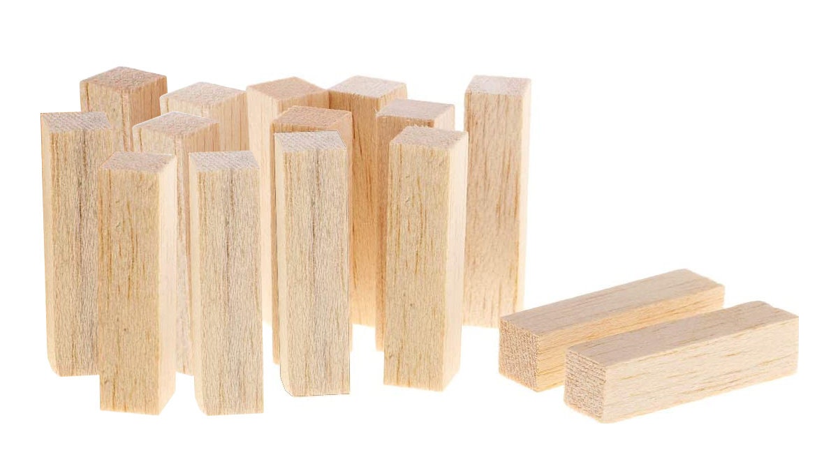 15X Whittling Wood Blocks Carving Blocks Unfinished Crafting Kit For