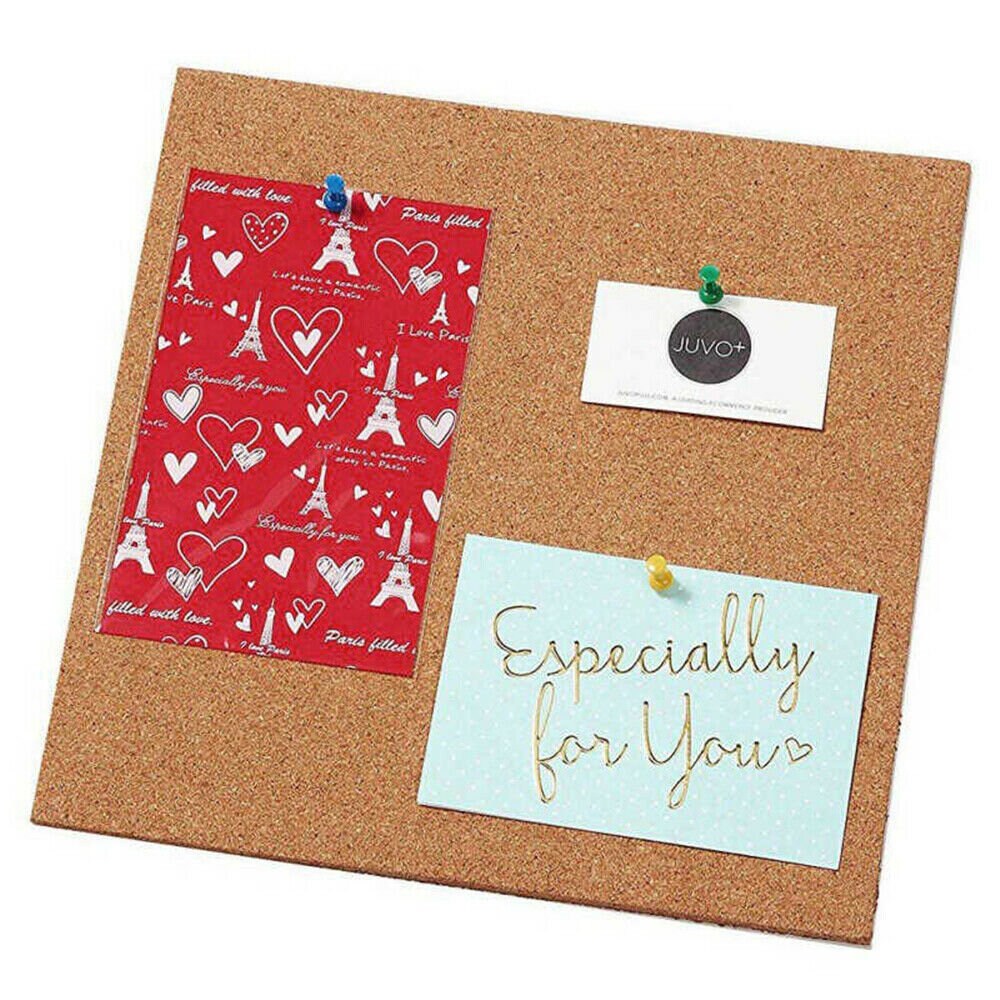 B&Z Self Adhesive Sticky Cork Board Square Tiles Mini Wall Bulletin Lightweight, Stick Well