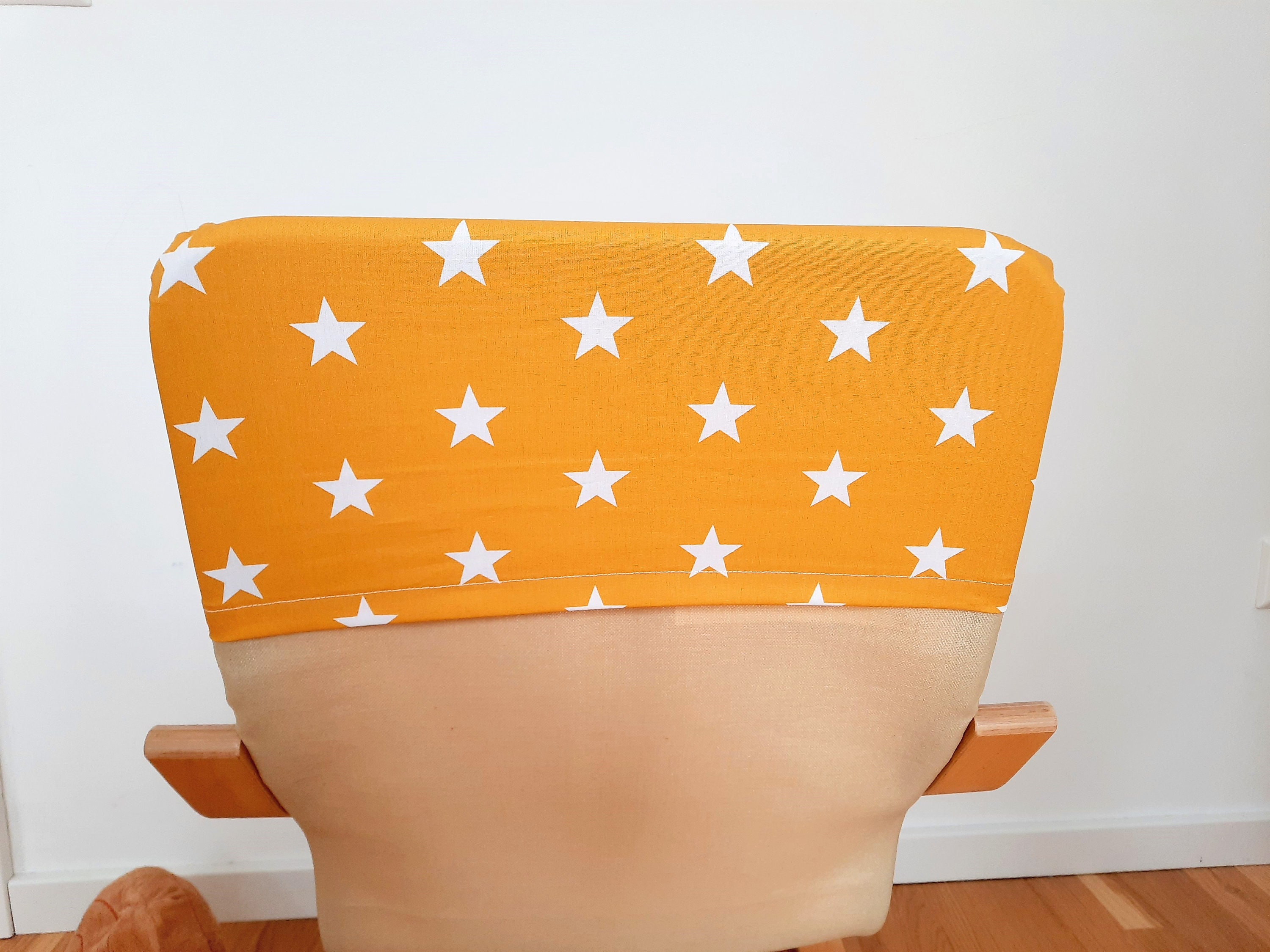 Bezug passend für Ikea Poäng Kindersessel senf mit Sternen Etsy