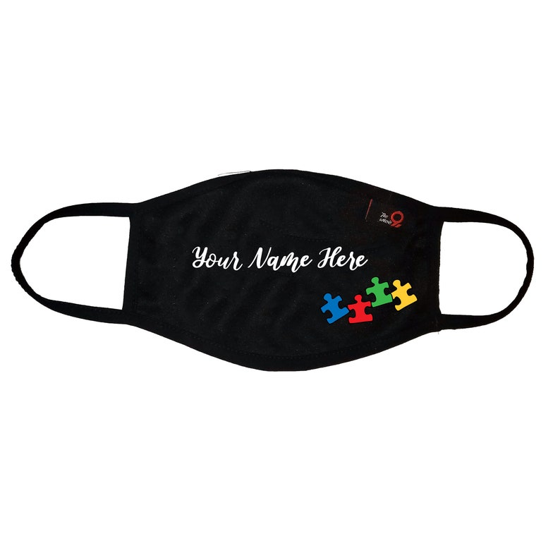 Custom Autism Face Mask Cotton Autism Puzzle Face Masks Etsy
