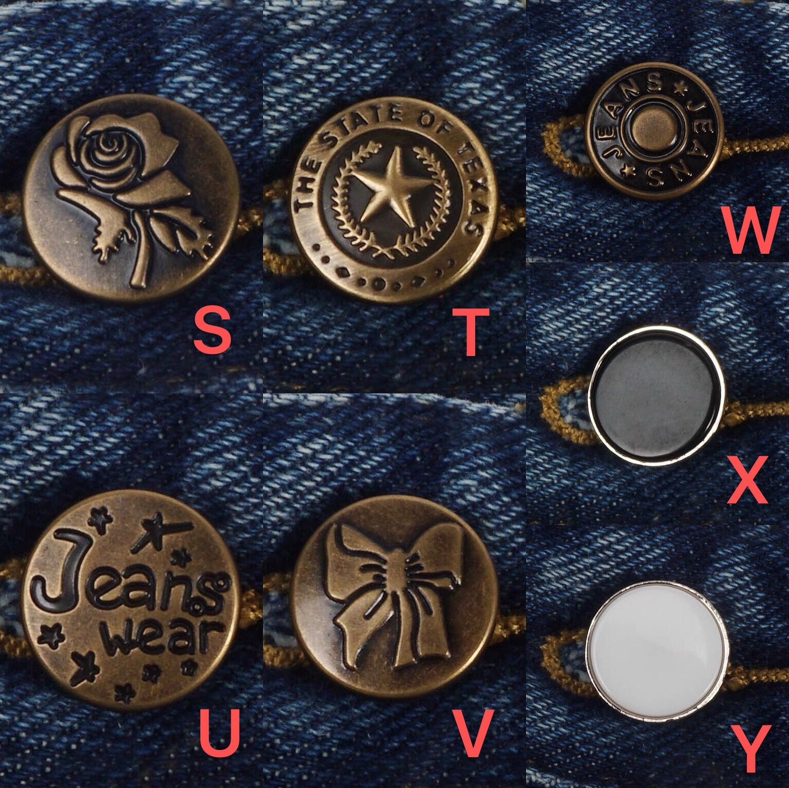 10 pcs 17mm Metal Denim Buttons DIY metal buttons Accessory. Etsy