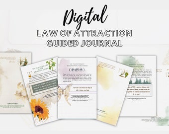 100-Day Guided MANIFESTATION JOURNAL (DIGITAL Version)  227 Premium Color & Fully Illustrated / Companion L.O.A. Podcast Available