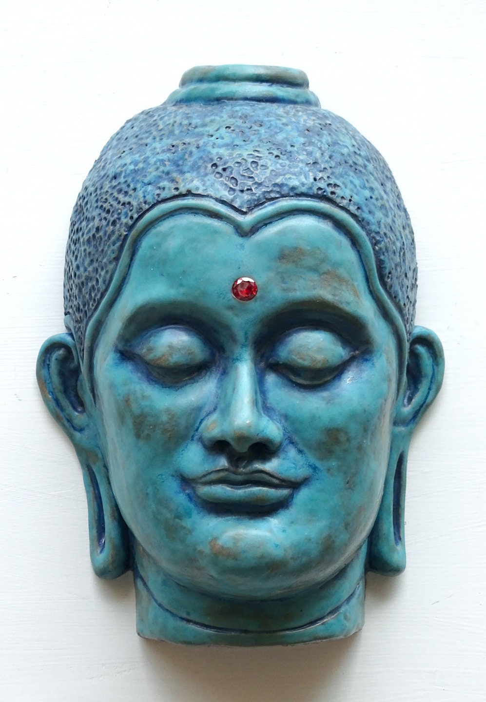 Buddha Buddhist Ceramic Flower Wall Vase With Bindi Jewel Etsy UK