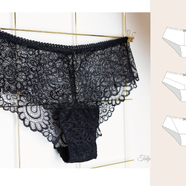 Panty aus Spitze // digitales Schnittmuster// Größe EU 32-46 (DEUTSCH)