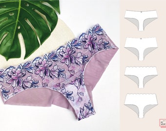 Panty made of lace and mesh // digital pattern // size EU 32-46 (XXS-XXL)