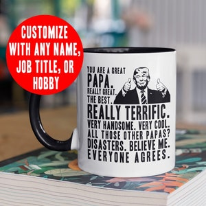 Personalized Funny Trump Coffee Mug, Custom Trump Mug, Republican Gift, Conservative Gift, Trump Christmas Gift, Pro Trump Gift Donald Trump