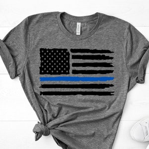 Thin Blue Line Shirt, Gifts For Police Tee, Police Wife Gift, Back the Blue, Bella Canvas Unisex TShirt, Blue Lives Matter, Police Officer