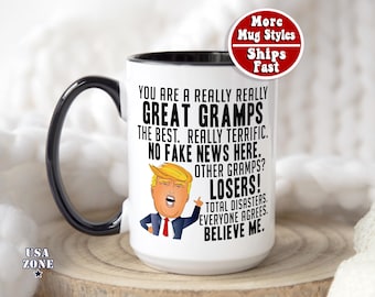 Personalized Funny Trump Coffee Mug, Custom Name Trump Mug, Trump Two Tone Mug, Donald Trump Mug, Trump Christmas Gift, Pro Trump Gift