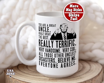 Personalized Funny Trump Mug, Conservative Gifts, Funny Trump Gifts, Trump Gift for Uncle, Trump Gift for Him, Republican Gifts, Pro America