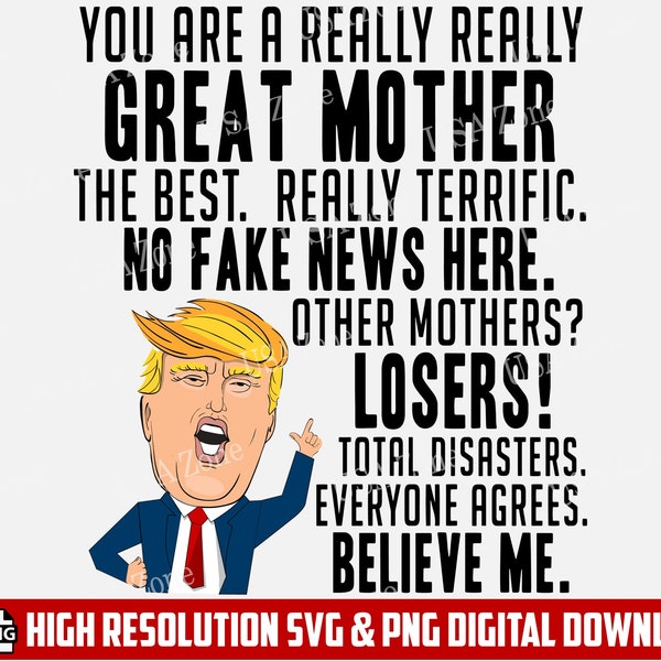 Really Great Mother Trump SVG, Trump 2020 SVG, Trump Layered Cut File, SVG for Mother Gift, Trump Cricut Svg, Trump Silhouette Svg Png