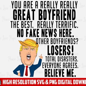 Really Great Boyfriend Trump SVG, Trump 2020 SVG, Trump Layered Cut File, SVG for Boyfriend Gift, Trump Cricut Svg, Trump Silhouette Svg Png