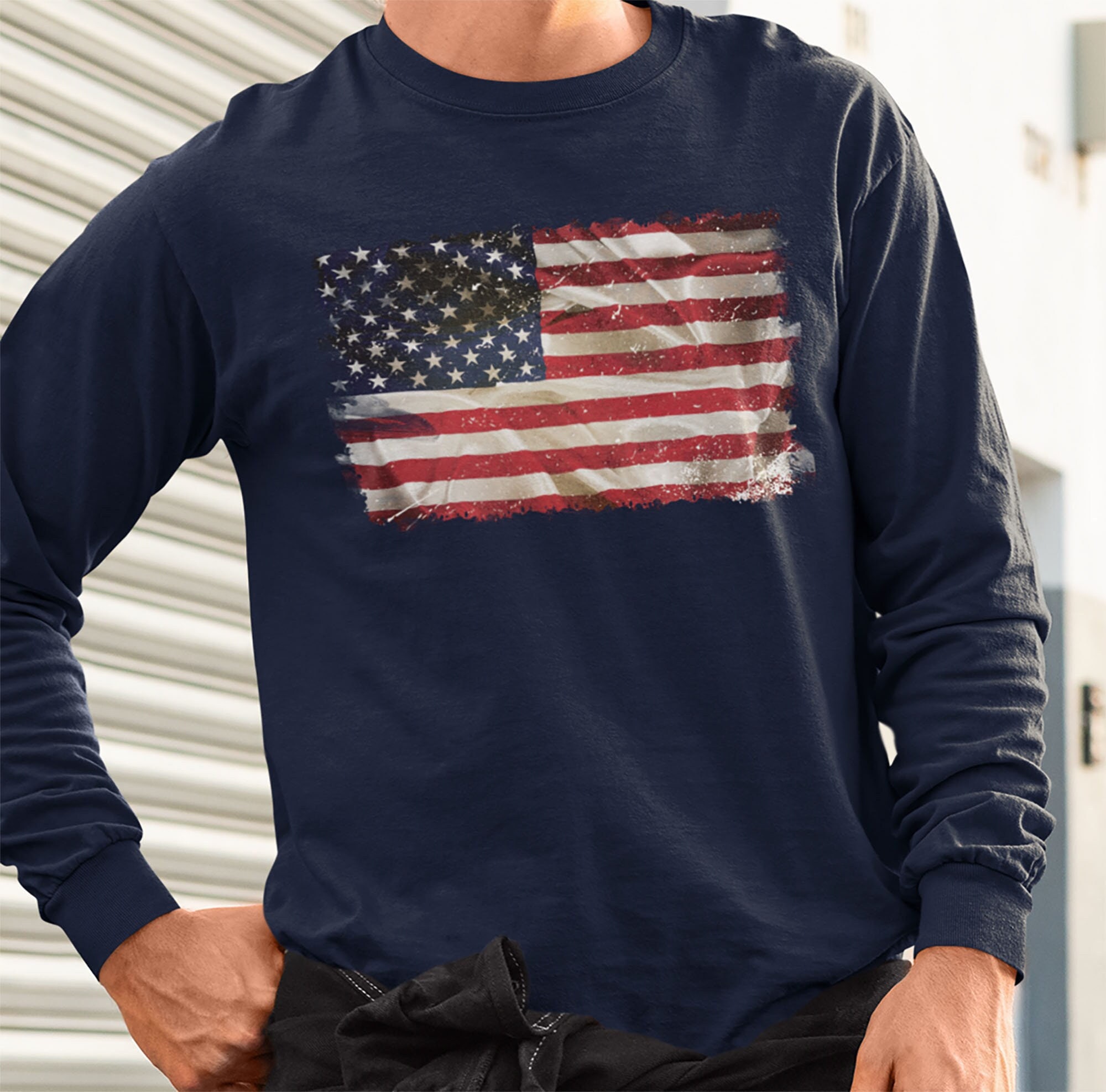 American Flag Pro America Long Sleeve Tshirt, Pro America Shirt, Republican Shirt, Republican Gifts, Patriotic Gifts, American Flag Shirt, image size:2000x1974