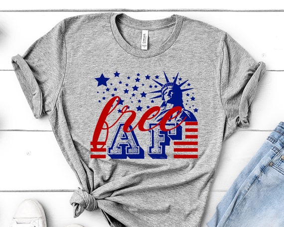 Free AF Patriotic Shirt, USA tee, America Shirt, USA Patriotic Tshirt, American Patriot Tee, Free af Tee, Bella Canvas Up to 4XL, Merica Tee