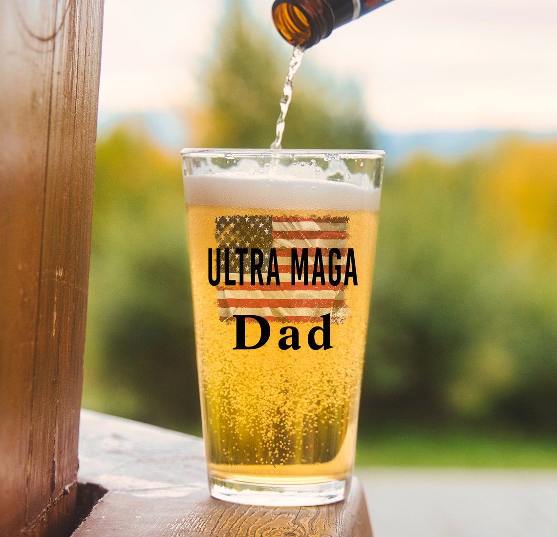 Ultra MAGA Pint Glass for Dad Trump Father's Day Etsy