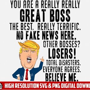 Really Great Boss Trump SVG, Trump 2020 SVG, Trump Layered Cut File, SVG for Boss, Trump Cricut Svg, Trump Silhouette Svg Png, Pro Trump